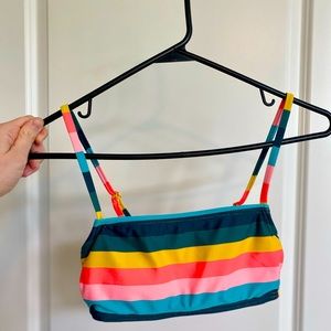 Xhilaration Swim Top | Size S | Multi color striped | Latch in back